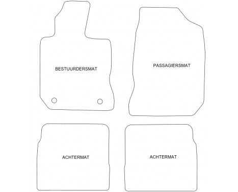 Bilmattor lämpliga för Chrysler PT Cruiser 2000- 4-delade, bild 2