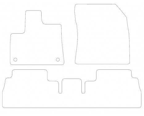Bilmattor lämpliga för Citroën Berlingo 2019- 3-delade, bild 2