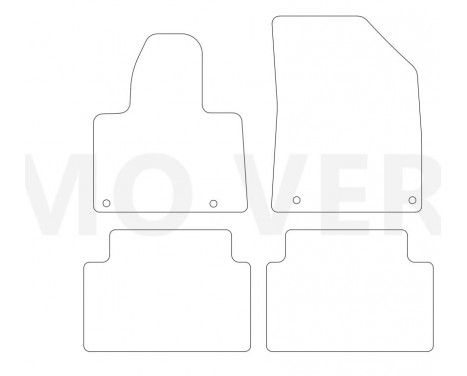 Bilmattor lämpliga för Citroën C5 2008- 4-delade, bild 4