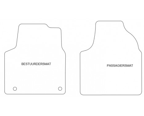 Bilmattor lämpliga för Citroën Jumpy 2003-2007 2-delade, bild 2