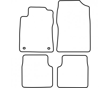 Bilmattor lämpliga för Citroën XM 1989-2001 4-delade, bild 2