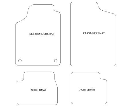 Bilmattor lämpliga för Daihatsu Charade 1998 - 4 delar, bild 2