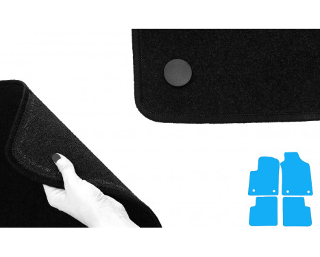 Bilmattor lämpliga för Fiat 500 2007-2012 4-delade, bild 5