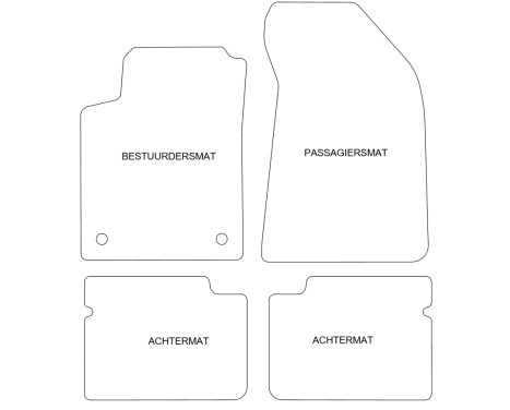 Bilmattor lämpliga för Fiat Bravo 2007- 6-delade, bild 2