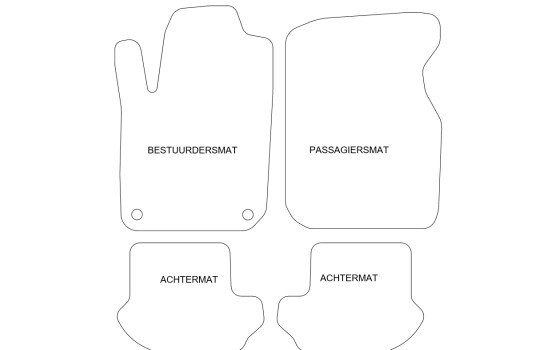 Bilmattor lämpliga för Ford Ka 1998-2008 4-delade, bild 5