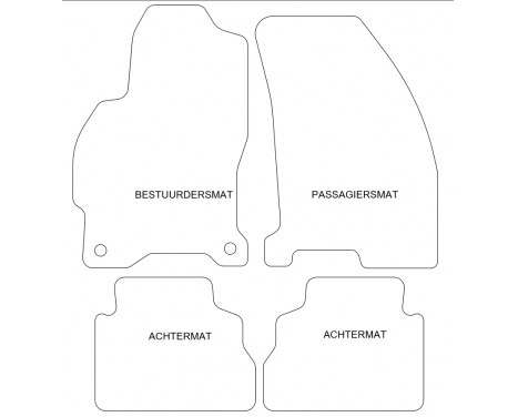 Bilmattor lämpliga för Ford Mondeo 1996-2000 4-delade, bild 2