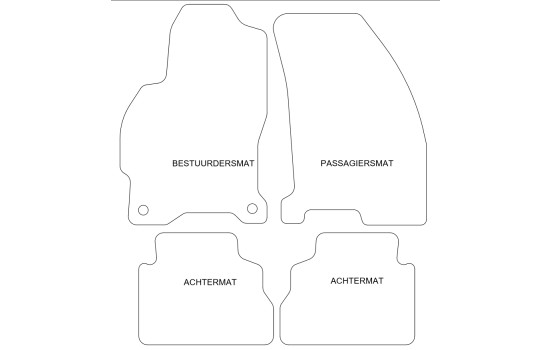Bilmattor lämpliga för Ford Mondeo 1996-2000 4-delade, bild 2