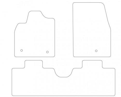 Bilmattor lämpliga för Ford Mustang Mach-E 2020 - 3-delade, bild 2