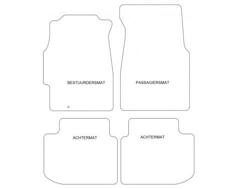 Bilmattor lämpliga för Honda Civic 2/3/4 drs 1999 4-delade, bild 2