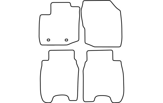 Bilmattor lämpliga för Honda Civic 3/5 dörrar 2012-, bild 2