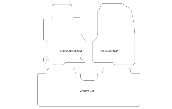 Bilmattor lämpliga för Honda Civic 5-dörrars 2001-2006 3-delade, bild 2