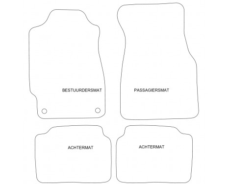 Bilmattor lämpliga för Honda Civic Coupé 1996-2000 4-delade, bild 2