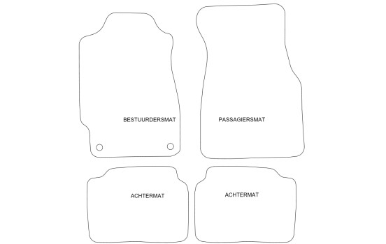 Bilmattor lämpliga för Honda Civic Coupé 1996-2000 4-delade, bild 2