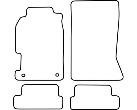 Bilmattor lämpliga för Honda Prelude 1997-2000 4-delade, bild 2
