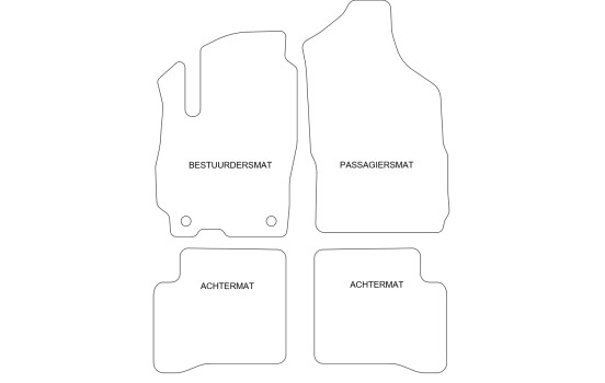 Bilmattor lämpliga för Hyundai Atos 1998-2003 4-delade, bild 4