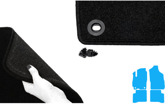 Bilmattor lämpliga för Hyundai Atos 1998-2003 4-delade, bild 5