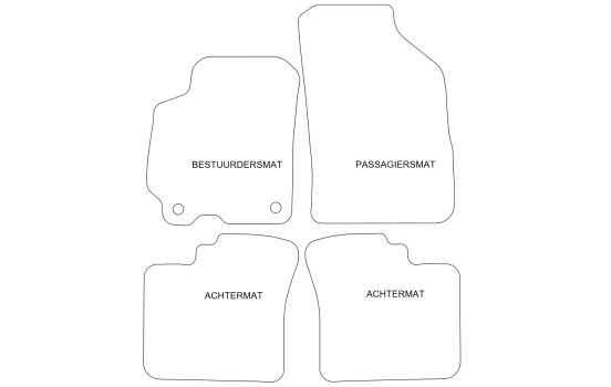 Bilmattor lämpliga för Hyundai Atos 2004-2007 4-delade, bild 2
