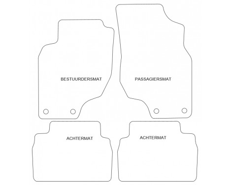 Bilmattor lämpliga för Hyundai Coupé 1996-2009 4-delade, bild 2