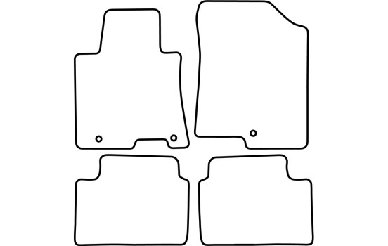Bilmattor lämpliga för Hyundai I30 2013-2017 4-delade, bild 2