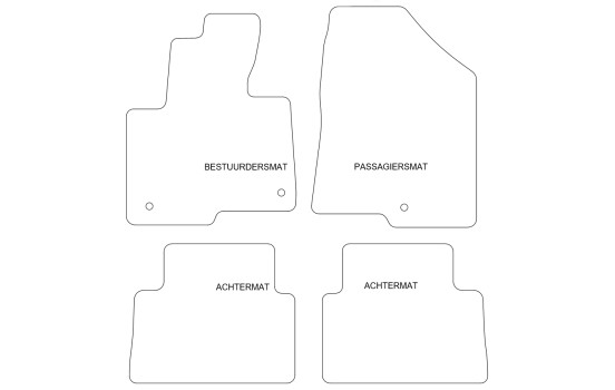 Bilmattor lämpliga för Hyundai Santa Fe 2013- 4-delade, bild 2
