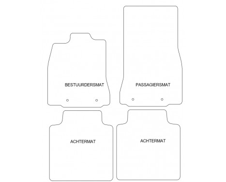 Bilmattor lämpliga för Jaguar XJ 2009- Lwb 4-delade, bild 2