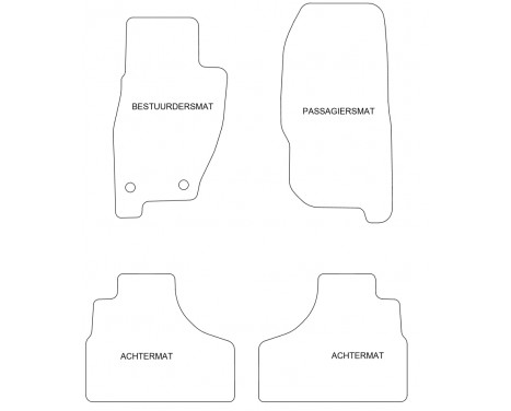 Bilmattor lämpliga för Jeep Cherokee Liberty 2001- 4-delade, bild 2