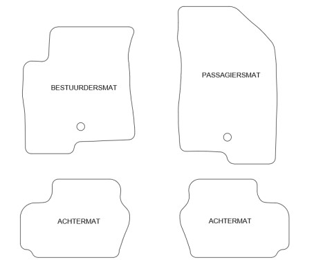 Bilmattor lämpliga för Jeep Patriot 2006- 4-delade, bild 2
