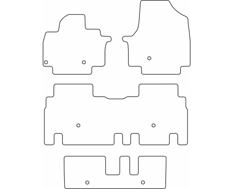 Bilmattor lämpliga för Kia EV9 (MW) 7 personer 2023-, bild 2