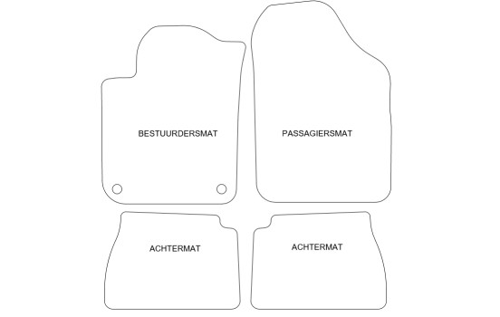 Bilmattor lämpliga för Kia Picanto 2004-2010 4-delade, bild 5