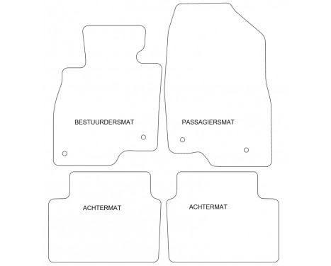 Bilmattor lämpliga för Mazda 3 2014- 4-delade, bild 2