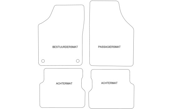 Bilmattor lämpliga för Mazda Demio 2002-2004 4-delade, bild 2
