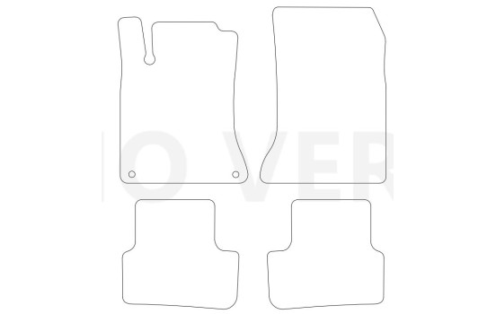 Bilmattor lämpliga för Mercedes-Benz A-klass W176 2012- 4-d, bild 2