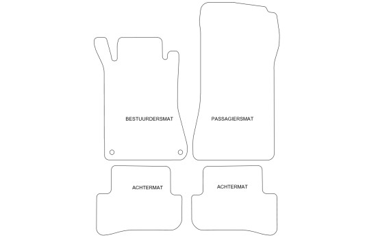 Bilmattor lämpliga för Mercedes-Benz C-klass W203 2001-2007, bild 4