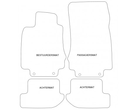 Bilmattor lämpliga för Mercedes-Benz CL W215 1999-2006 4-delade, bild 2