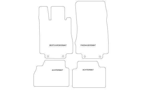 Bilmattor lämpliga för Mercedes-Benz S/SEW220 1999-2005 4:a, bild 2