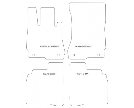 Bilmattor lämpliga för Mercedes-Benz SEL W221 2006-2013 4:a klass, bild 2