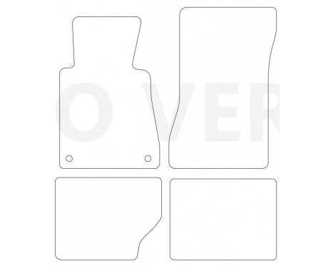 Bilmattor lämpliga för Mercedes-Benz W123 1976-1986 4-delade, bild 2