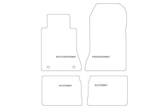 Bilmattor lämpliga för Mercedes-Benz W124 1985-1995 4-delade, bild 2