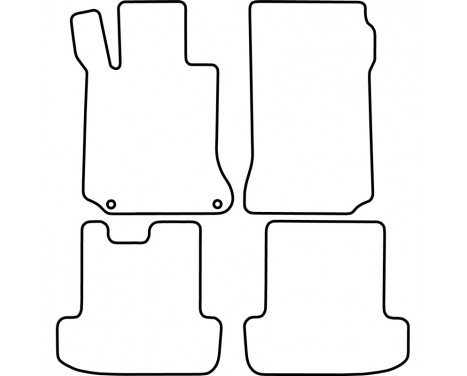 Bilmattor lämpliga för Mercedes E-klass W207 Coupé 2009-