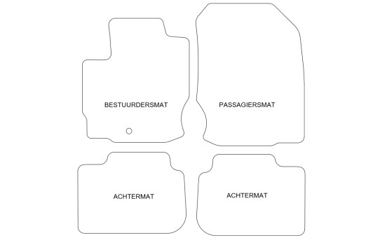 Bilmattor lämpliga för Mitsubishi Colt 3drs 2004-2009 4-deli, bild 4