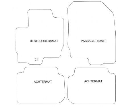 Bilmattor lämpliga för Mitsubishi Colt 5drs 2004-2009 4-deli, bild 2