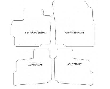 Bilmattor lämpliga för Mitsubishi Mirage 2013- 4-delade, bild 2