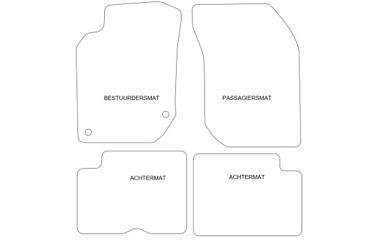 Bilmattor lämpliga för Nissan Almera N15 1995-2000 4-delade, bild 2