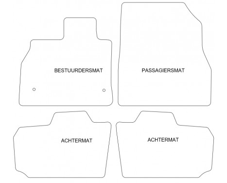 Bilmattor lämpliga för Nissan Leaf 2013- 4-delade, bild 2