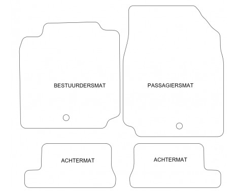 Bilmattor lämpliga för Nissan Micra K12 CC 2006-2009 4-delade, bild 2