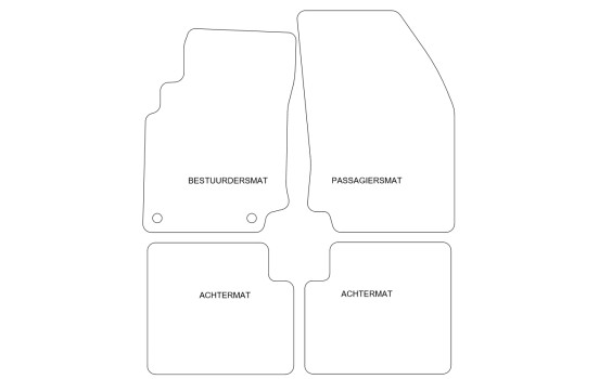 Bilmattor lämpliga för Nissan Primera P10 1994-1997 4-delade, bild 2
