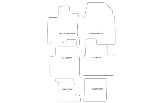 Bilmattor lämpliga för Nissan Qashqai +2 2008- 6 delar, bild 4