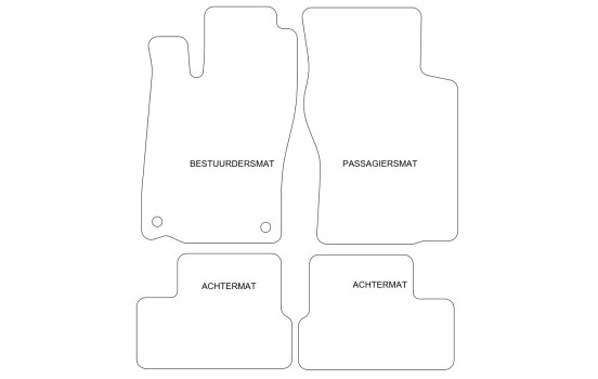 Bilmattor lämpliga för Opel Astra F 1991-1997 4-delade, bild 2