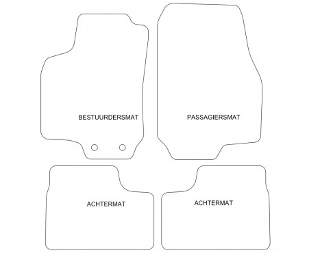 Bilmattor lämpliga för Opel Astra G 1997-2003 4-delade, bild 4