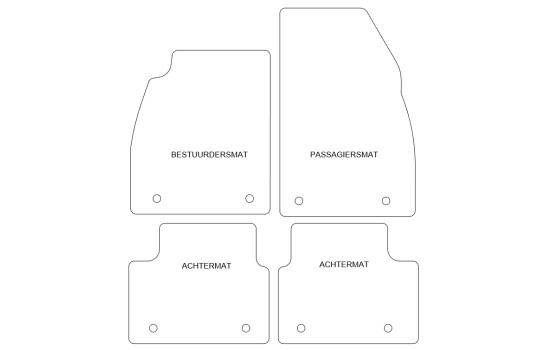 Bilmattor lämpliga för Opel Insignia 2013- 4-delade, bild 2